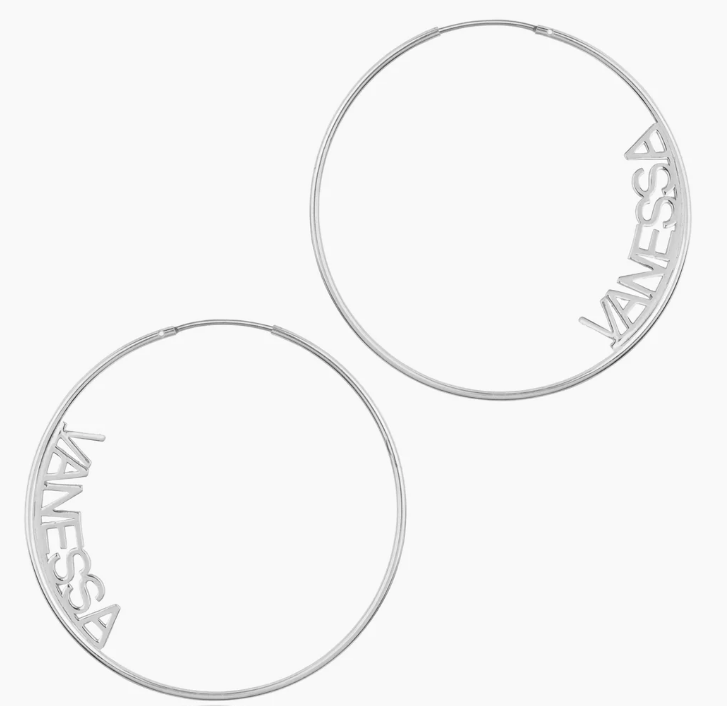 Personalized Name Hoop Earrings Chantel The Label