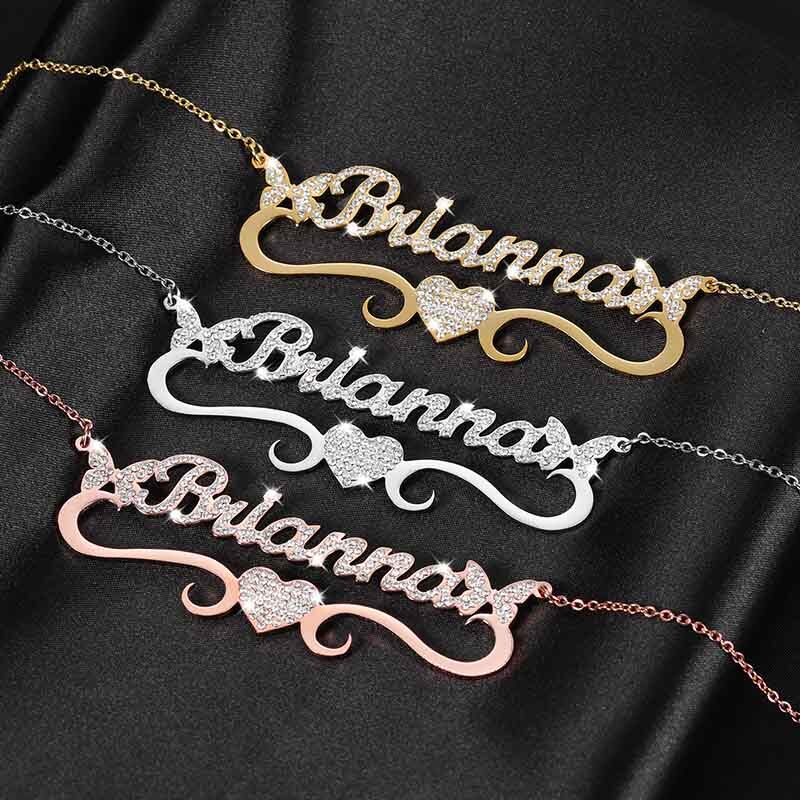 Butterfly Iced Out Name Necklace Chantel The Label