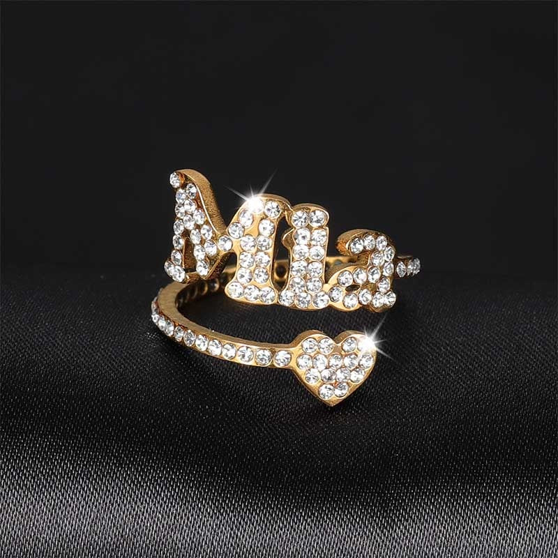 Personalized Iced Out Ring Chantel The Label