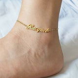 Custom Scripted Name Anklet Chantel The Label