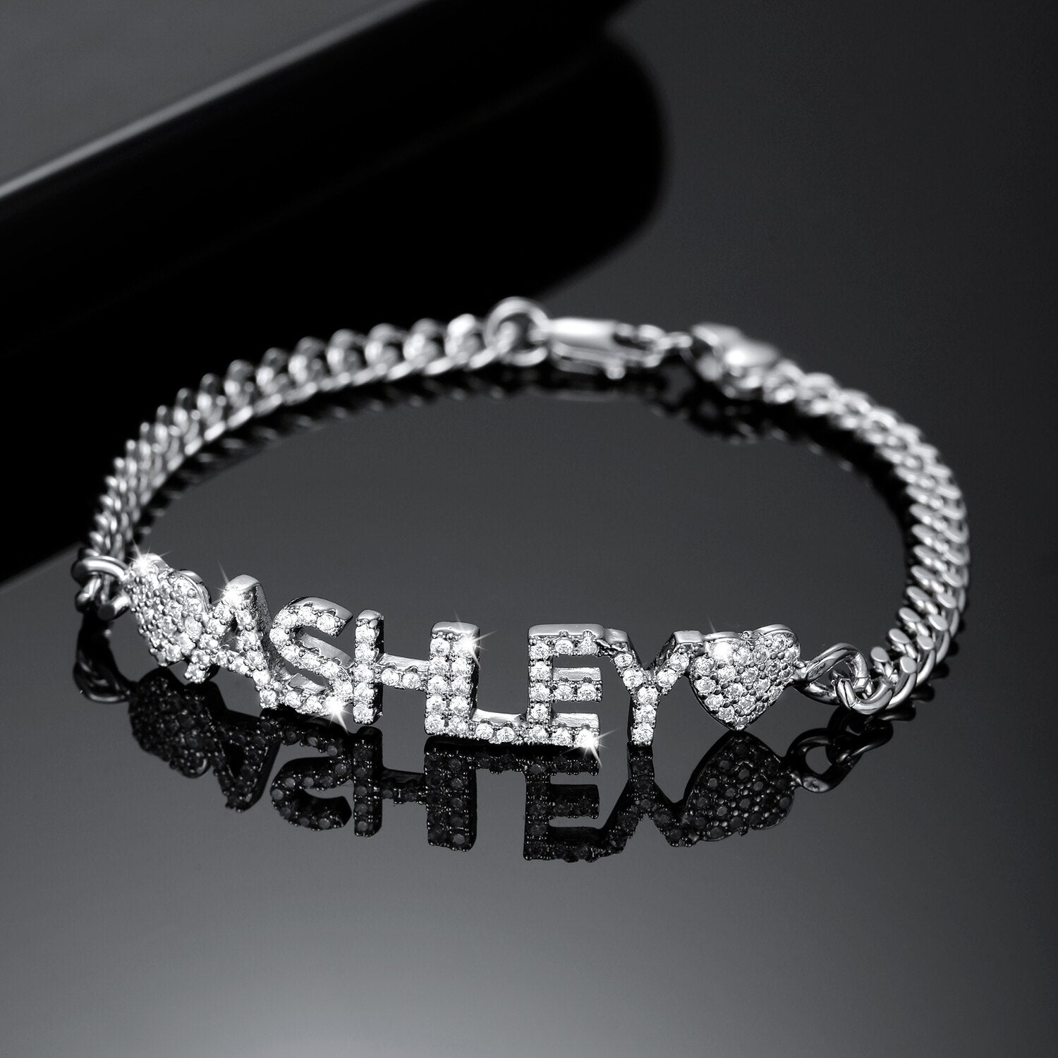 Diamond Personalized Name Bracelet Chantel The Label