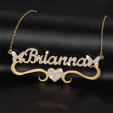 Butterfly Iced Out Name Necklace Chantel The Label