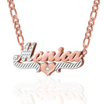 Double Plated Custom Heart Name Necklace Chantel The Label