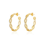 Wave Round Hoop Earrings Chantel The Label