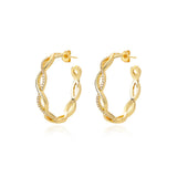 Wave Round Hoop Earrings Chantel The Label