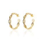 Wave Round Hoop Earrings Chantel The Label