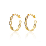 Wave Round Hoop Earrings Chantel The Label