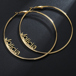 Personalized Name Hoop Earrings Chantel The Label