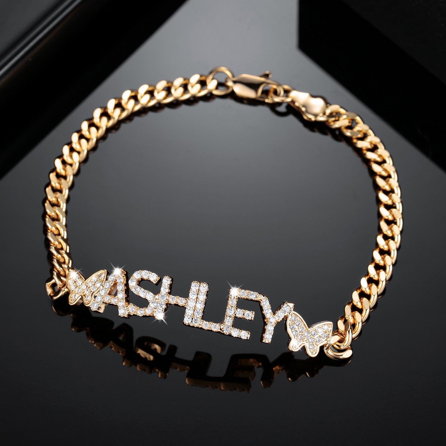 Diamond Personalized Name Bracelet Chantel The Label