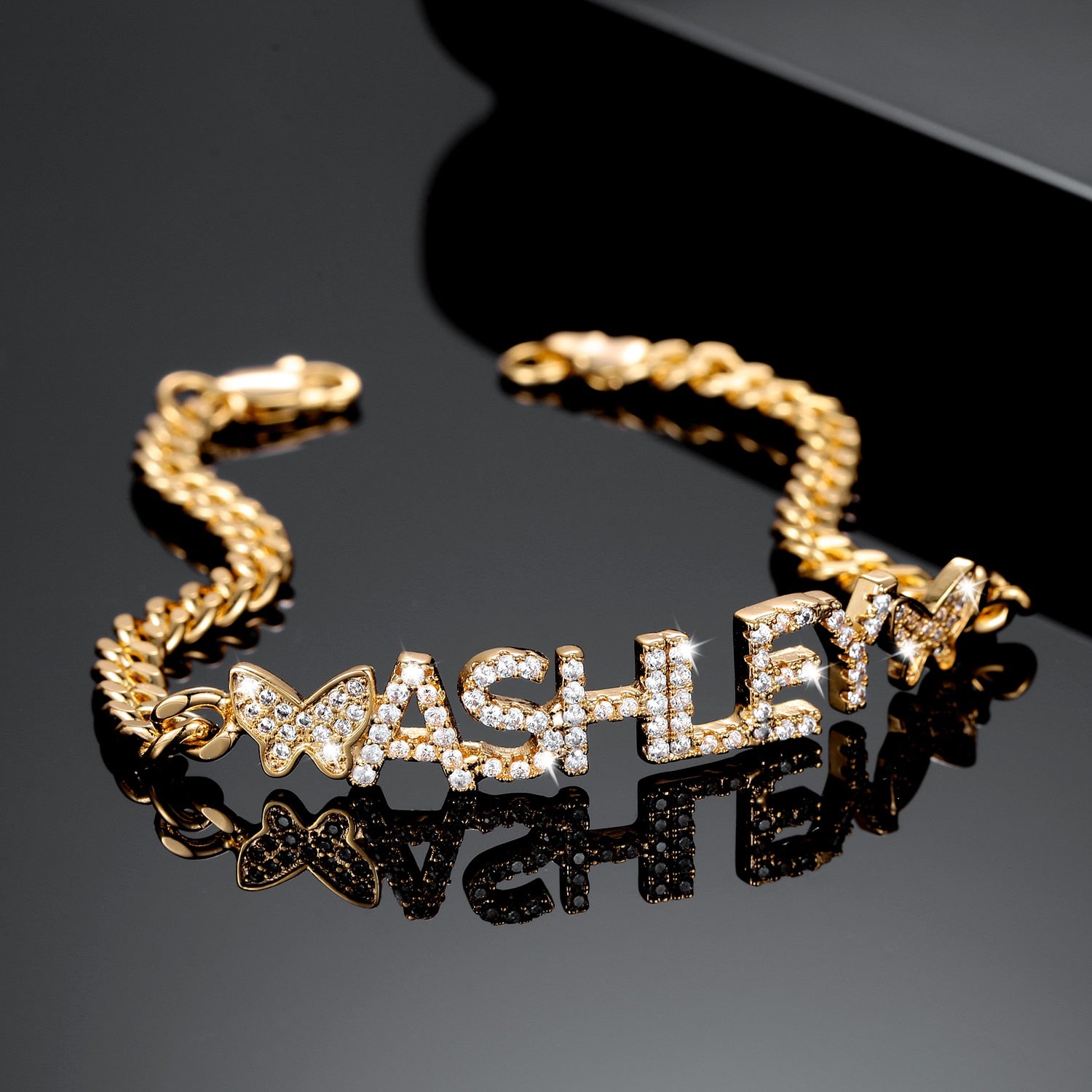 Diamond Personalized Name Bracelet Chantel The Label